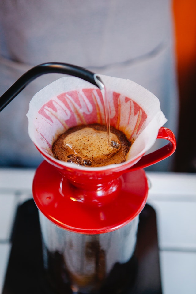 goldstruck red dripper pour over carafe